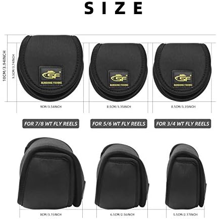 SF Fly Fishing Reel Cover Case Pouch or Fly Reel Black Fit 5/6 wt - Image 2