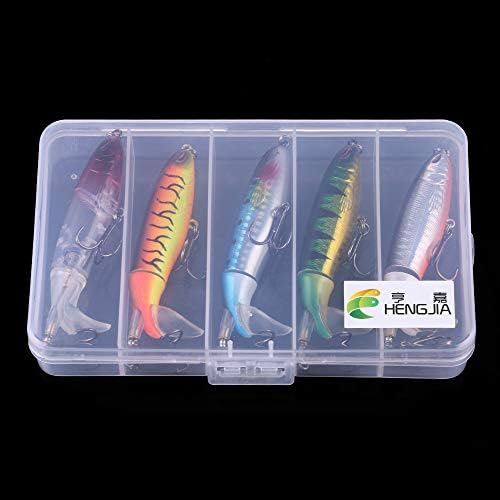 Topwater Fishing Lures With Storage Box, Whopper Popper for Bass, Catfish, Pike, Perch - Floating Pencil Bait With Rotating Tail for Freshwater or Saltwater - Image 3