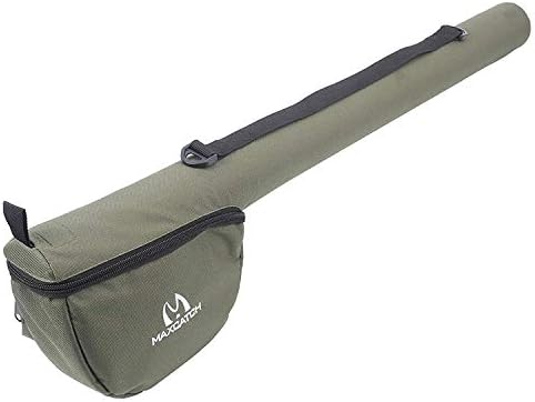 M MAXIMUMCATCH Maxcatch Fly Fishing Rod Case with Reel Pouch, Complete Protection Bag, For 9FT 2/4 Pieces Rod, Single (Green, 9' 4sec) by Maxcatch
