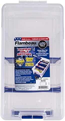 Flambeau Outdoors Super Half Satchel Soft Bait Organizer, Zerust, Clear - Image 2