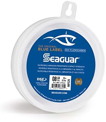 Seaguar Blue Label Fishing Leader Line for Saltwater, 100% Fluorocarbon, Clear, Multiple Sizes by Seaguar
