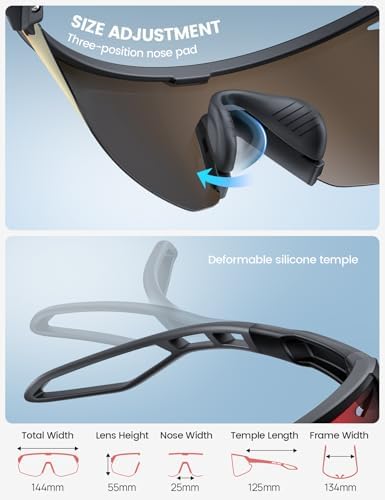 Lamicall 24g Polarized Sports Sunglasses for Men Women - UV400 Protection Sun Glasses for Baseball Running Cycling Fishing - Image 4