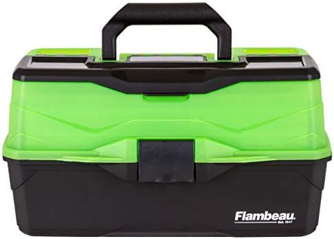 Flambeau Outdoors 6383 3-Tray Tackle Box, 32 Compartments, Frost Green - Image 2