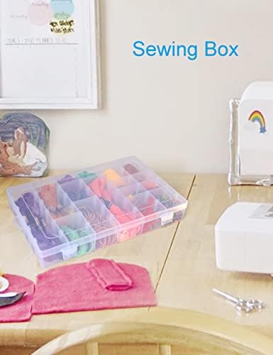 Hlotmeky Bead Organizer 36 Grids 4 Pack Clear Plastic Parts Organizer Box 3600 Tackle Box Craft Storage Compartment Divided Container - Image 2