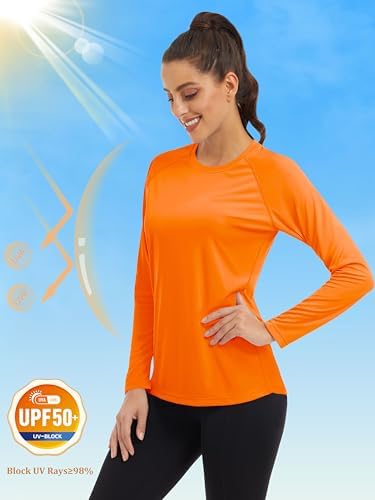MAGCOMSEN Women's Long Sleeve Shirts UPF 50+ Sun Protection Shirts for Hiking Fishing Workout Rash Guard - Image 3