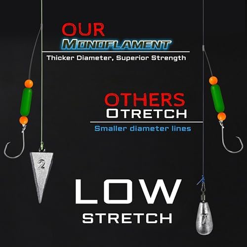 Pompano Rig Saltwater Surf Fishing Rigs – Double Drop Leader Rigs with Hooks, Floats, Beads & Snap – Easy Pre-Tied Terminal Tackle for Pompano, Whiting, Redfish - Image 6