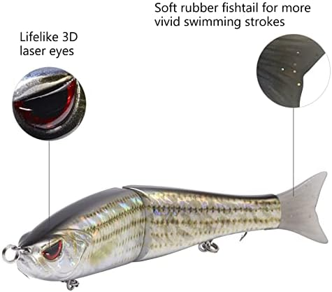 Bassdash SwimShad Glide Baits Jointed Swimbait Bass Pike Salmon Trout Muskie Fishing Lure - Image 4