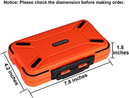 Small Fishing Tackle Box, Mini Floating Double-Sided Fishing Lure Box with Adjustable Dividers Multi-Purpose Storage Box(Orange) - Image 3