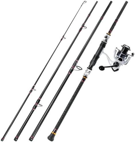 Sougayilang Surf Fishing Rod and Reel Combo, 4 Piece MH/H Saltwater Fishing Combo with 5000 Size Spinning Reel(12'/15') - Image 2