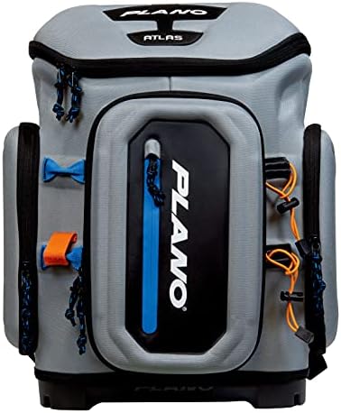 Plano Atlas 3700 Tackle Fishing Backpack, Gray EVA Material, Includes 3 3750 StowAway Utility Boxes for Worms, Lures, & Baits, Waterproof & Non-Skid Base, Grey - Image 2