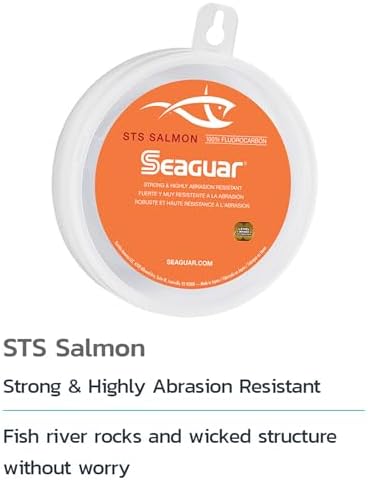 Seaguar STS Salmon 100% Fluorocarbon Fishing Line Leader, 100yd Spool, Clear, Multiple Sizes - Image 2