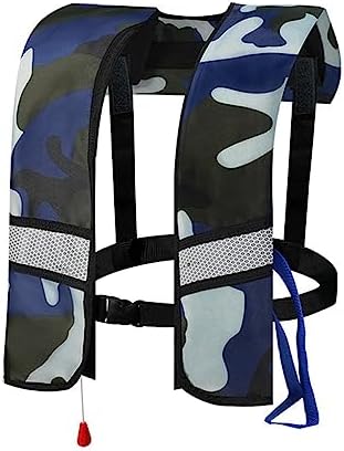 4PCS Snorkel Vest, Portable Inflatable Swim Vest Jackets for Snorkeling Swimming Diving Safety,Manual Inflatable Men's Women's Adjustable Vest for Swimming Fishing Outdoor Water Sports (330LB) by GDLHY