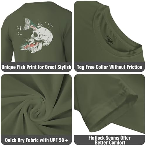 Palmyth Fishing Shirts for Men Long Sleeve UPF 50+ T Shirt Sun Protection - Image 5