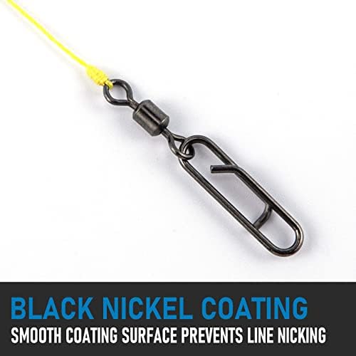Dr.Fish Fishing Clips with Swivels, Speed Power Clips with Barrel Swivels Quick Change Lure Snap Swivels Fishing Tackle Leader Line Connector for Freshwater & Saltwater - Image 5
