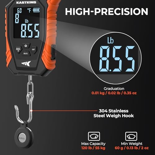KastKing Weighmaster Digital Fish Scale, IPX6 Waterproof, Orange - Image 6