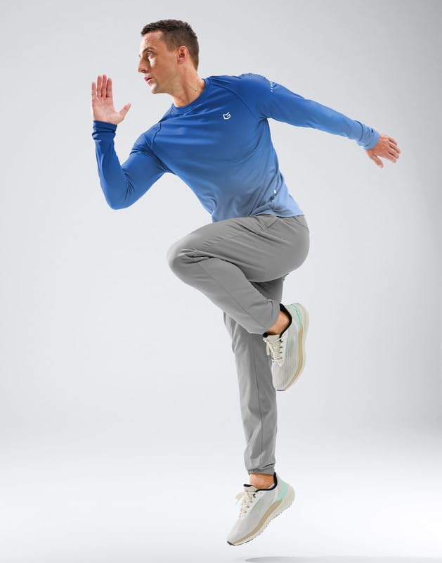 Men's Sun Protection Swim Long Sleeve UPF 50+ Rash Guard Lightweight Shirts - Image 6