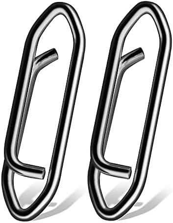 AMYSPORTS High Strength Fishing Snap Saltwater Stainless Connector Snaps Swivels Tackle Steel Power Fishing Clip Lure Quick Change Black Nickel by AMYSPORTS