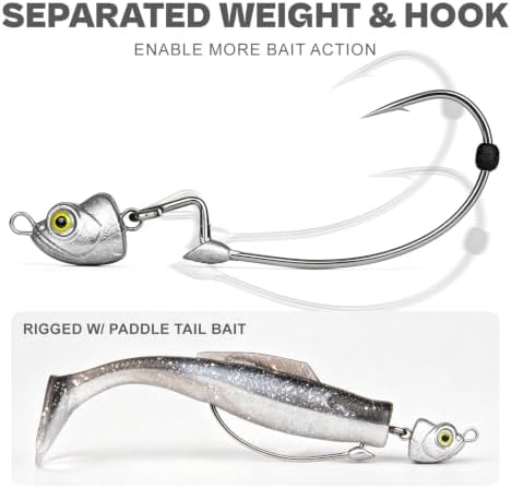 Fish Eye Swimbait Jig Heads, Weighted Hooks for Bass Fishing - Image 4