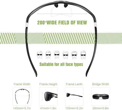 Polarized Sports Wrap Around Sunglasses Men Fishing Running Golf - Image 5