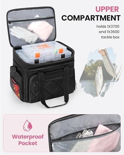 Smasrob Fishing Tackle Bag, Fish Bag (Tackle Boxes Not Included), Black - Image 3