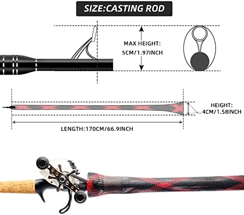 SF Fishing Rod Socks Pole Sleeve Cover Protector Gloves - Image 2