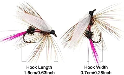 Fly Fishing Flies Kit, 50Pcs Handmade Fly Fishing Gear with Dry/Wet Flies, Streamers, Fly Assortment Trout Bass Fishing with Fly Box (6 Mixed Styles) - Image 5