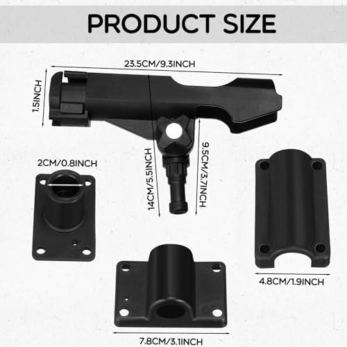 Liliful 4 Pcs Fishing Rod Holder for Boat - Image 3