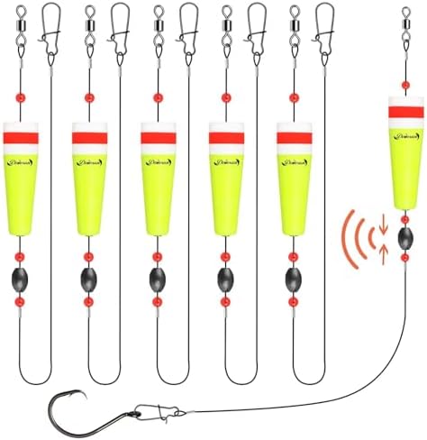 Dovesun Popping Cork Float Rig Weighted Fishing Bobbers Floats Fishing Corks Popping Corks for Saltwater Freshwater Fishing Tackle with 3 Size by Dovesun
