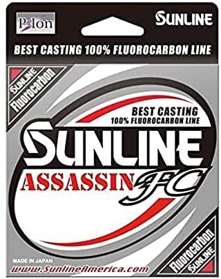 Sunline Assassin FC Fluorocarbon Fishing Line – 100% Fluorocarbon, P-Ion Technology, Multiple Line Weights & Spool Sizes by Sunline