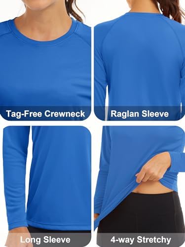 MAGCOMSEN Women's Long Sleeve Shirts UPF 50+ Sun Protection Shirts for Hiking Fishing Workout Rash Guard - Image 5