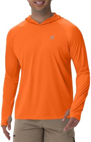 Runhit UPF 50+ Fishing Shirts for Men Long Sleeve Sun Protection Hoodie Lightweight Outdoor Workout Hiking Running Rash Guard by Runhit