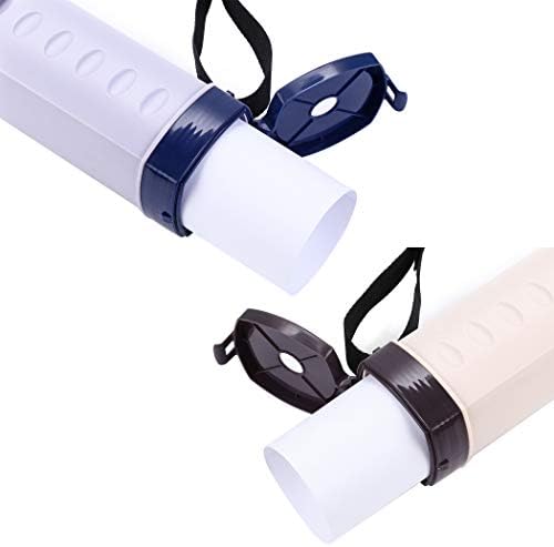 2-Pack Extendable Poster Tubes Expand from 24.5” to 40” with Shoulder Strap | Carry Documents, Blueprints, Drawings and Art | Creamy White and Violet Portable Round Storage Cases with Lids and Labels - Image 2