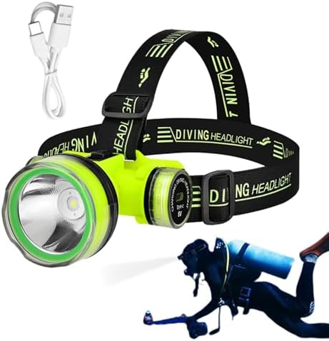 LED Headlamp – Waterproof Underwater Diving Torch, Bright Rechargeable LED Dive Light | 2-Mode Underwater Flashlight, Hands-Free Forehead Head Light for Diving, Swimming, Hiking, Camping - Image 7