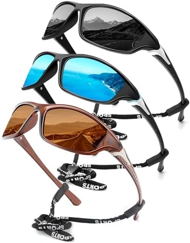 KALIYADI Sports Polarized Sunglasses Men UV400 Protection for Fishing Driving Cycling by KALIYADI