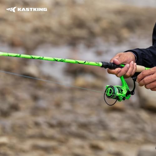 KastKing Zephyr Dual Tip Spinning & Casting Fishing Rods, Green - Image 2