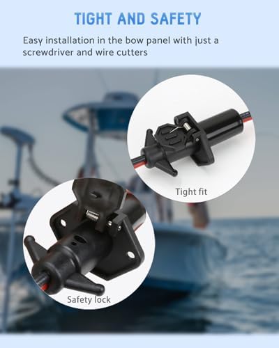 Trolling Motor Plug,Trolling Motor Plug and Receptacle 12v for Minn Kota,Waterproof Trolling Motor Quick Connect,Heavy-Duty Male and Female Trolling Motor Connector - Image 6