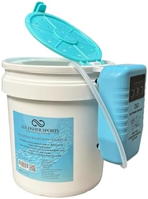 Plastic Bait Bucket (Minnow Bucket), 1 Gallon, White with Vented LID - Image 2