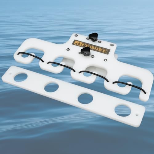 Fishing Rod Holder for Pontoon Boats，Square Rail Mount Pontoon Rod Holder by Feimire