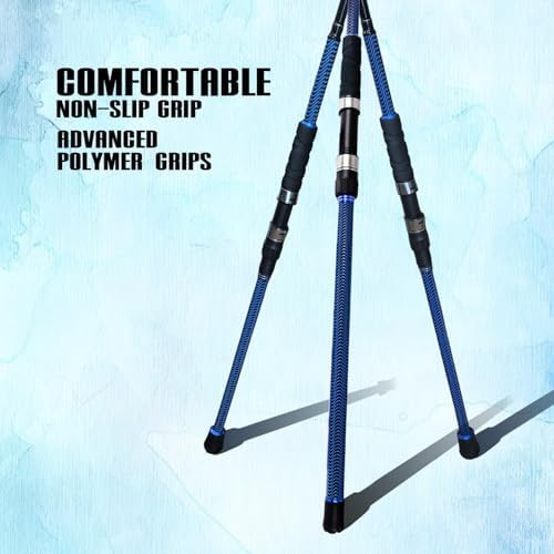 Fiblink Surf Fishing Rod Carbon Surf Spinning Rod Portable Travel Saltwater Beach Blue Surf Rod with SuperPolymer Handle 8'6"/9'/10'/12'/15' - Image 6