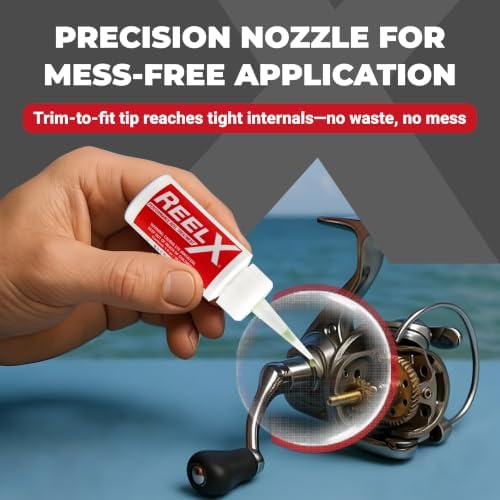 ReelX Fishing Reel Lubricant, Extreme-Pressure Anti-Corrosion Oil for Bearings, Spinning, Baitcasting, Spincast, Fly, Trolling & Electric Reels, Smooth Casting Saltwater Freshwater Protection, 1 oz - Image 4