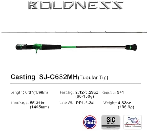 PURELURE Boldness Slow Pitch Jigging Rod, Saltwater Spinning & Casting Rod - Image 3