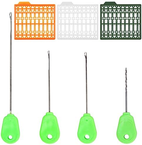 Carp Fishing Bait Rig Tool Kit Baiting Rigging Needle Swinger Driller Fishing Scissors Boilie Stops Stopper Carp Fishing Tackle Kit by JSHANMEI