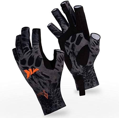KastKing Sol Armis UPF50+ Fingerless Fishing Gloves, Men and Women by KastKing