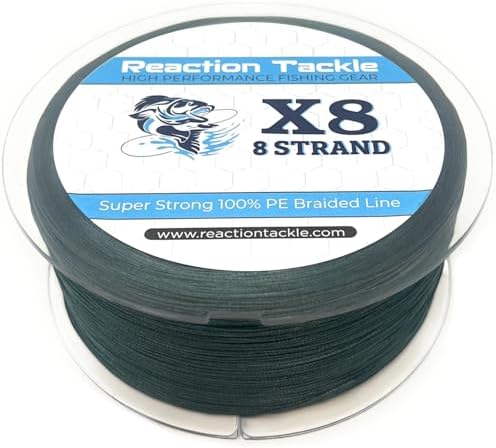 Reaction Tackle Braided Fishing Line - Pro Grade Power Performance for Saltwater or Freshwater Fish - Colored Fishing Line Braid for Extra Visibility by ReactionTackle