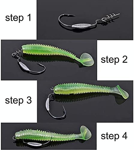 Soft Lure Bait Spring Twist Lock,100pcs Fishing Crank Hook Centering Pin Soft Lure Bait Worm Crank Swimbait Keeper Needle Springs Screw Lock Fixed Latch - Image 5