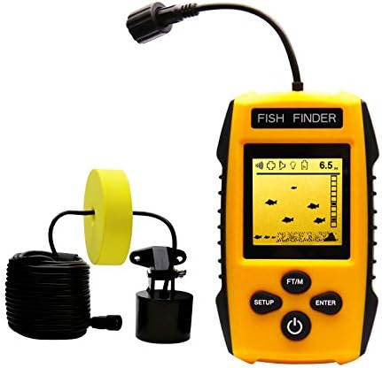 Handheld Fish Finder Portable Fishing Kayak Fishfinder Fish Depth Finder Fishing Gear with Sonar Transducer and LCD Display by Yoocylii