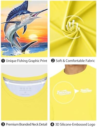 Men's UPF 50+ Sun Fishing Shirt, Long Sleeve UV Protection Tee, Quick Dry Rash Guard for Outdoor Swim Hiking - Image 5