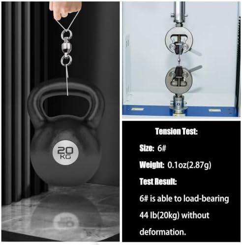 FishTrip 25/50pcs Ball Bearing Swivels with Split Rings for Saltwater - Image 3
