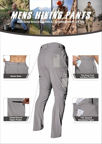Men's Lightweight Hiking Cargo Pants Waterproof Quick Dry Travel Climbing Camping Fishing Mens Work Pants Outdoor - Image 4