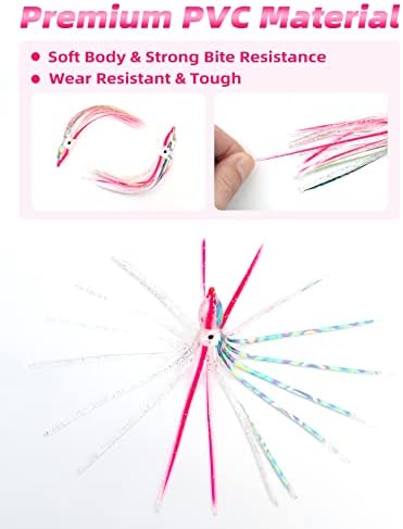 BLUEWING Trolling Squid Skirts Fishing Saltwater 2,3,5,8,12 Inch Octopus Lures 1pcs/5pcs - Image 3